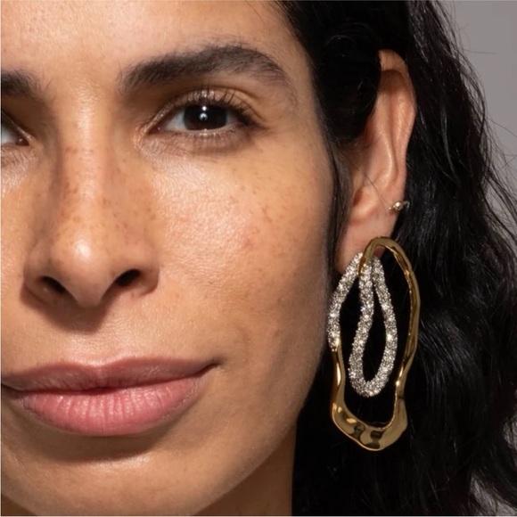 ALEXIS BITTAR • Solanales Double Loop Post Hoop Earrings - Picture 6 of 12